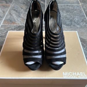 Michael Kors Heels. Black Suede, size 6.5